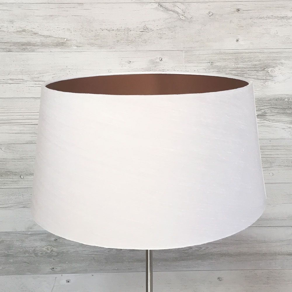 French Drum Lampshade White & Copper