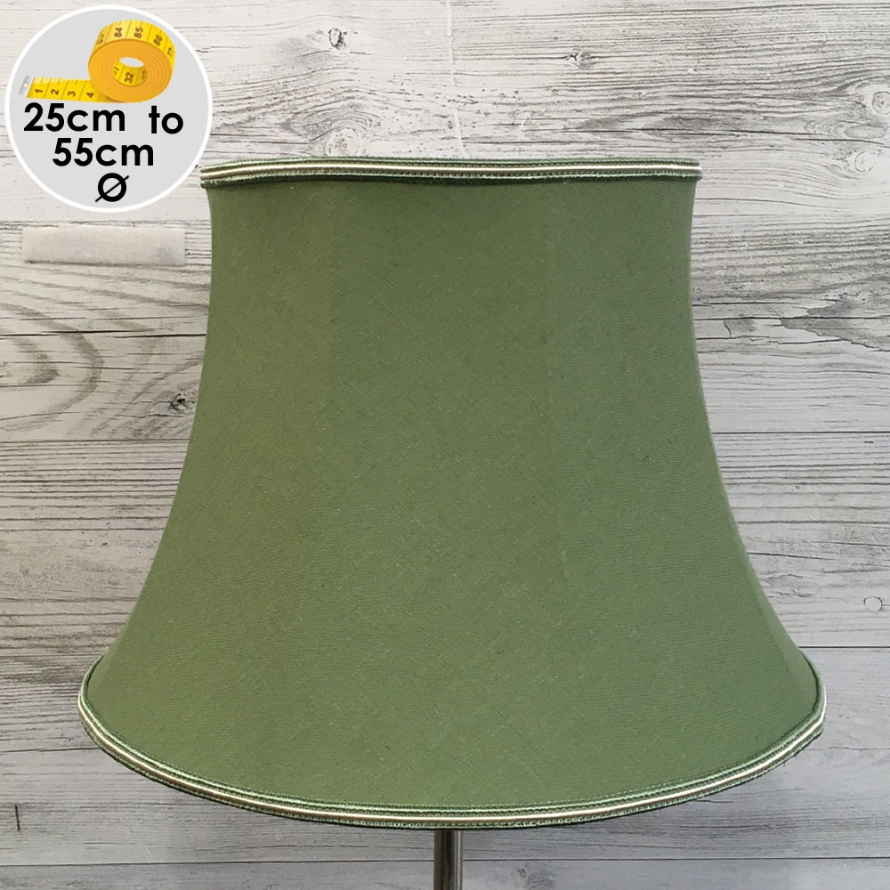 Green Bowed Drum Lampshade