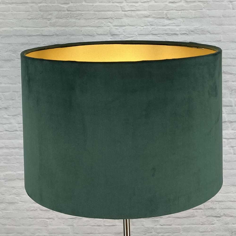 Forest & Gold Velvet Lampshade