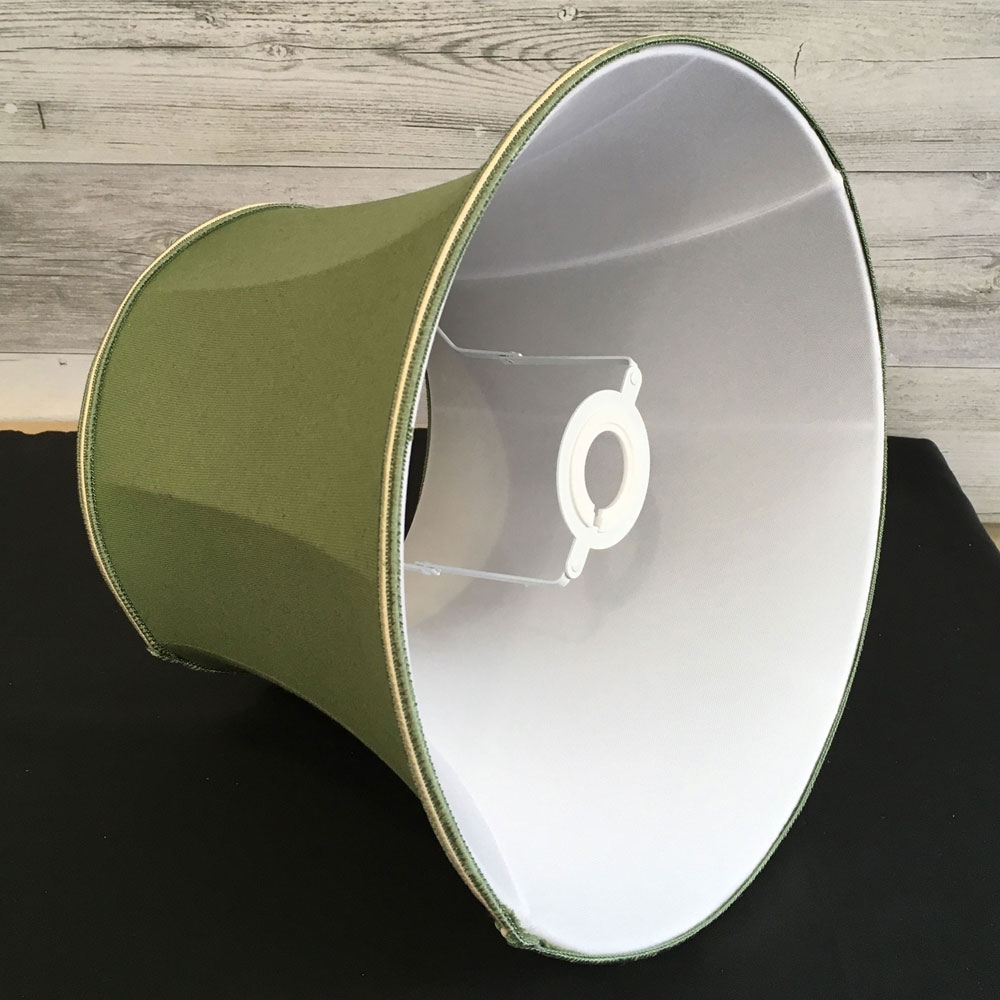 Green Bowed Drum Lampshade