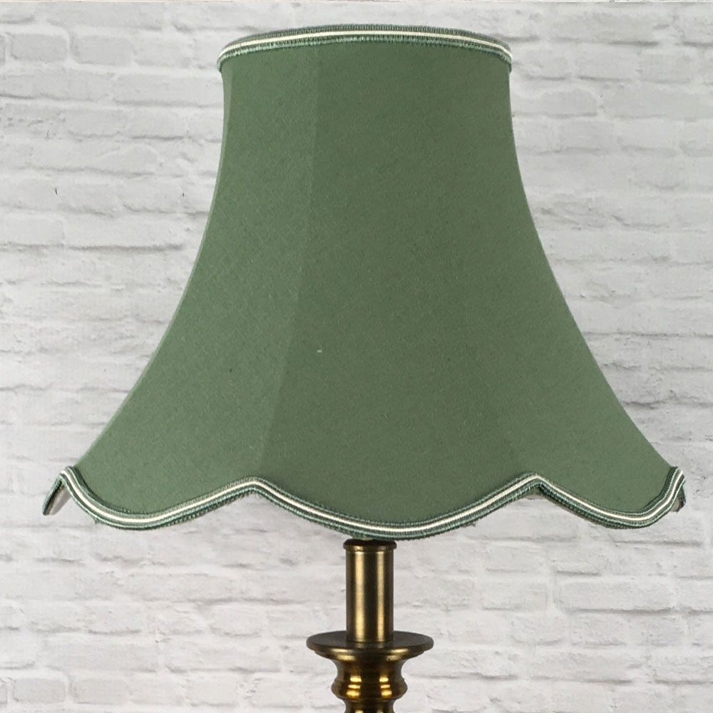 Green Scalloped Lampshade