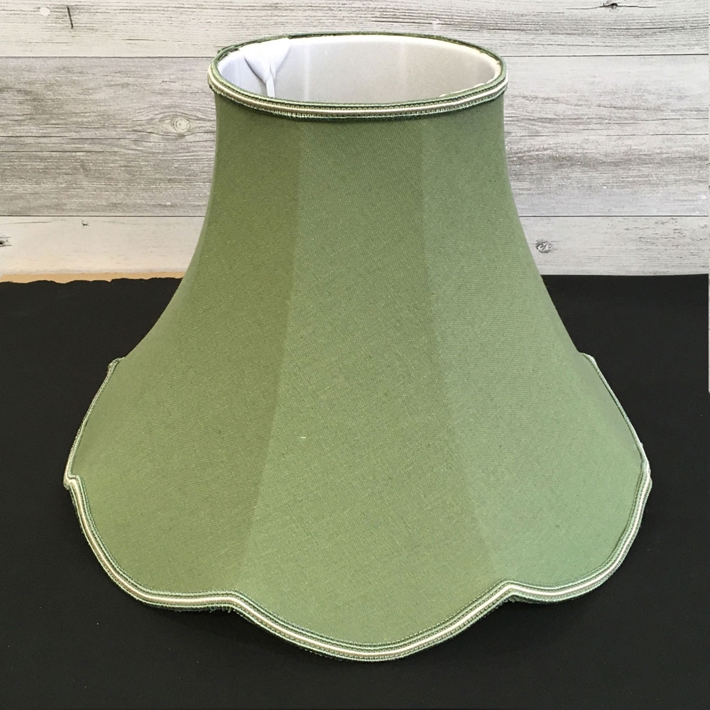 Green Scalloped Lampshade