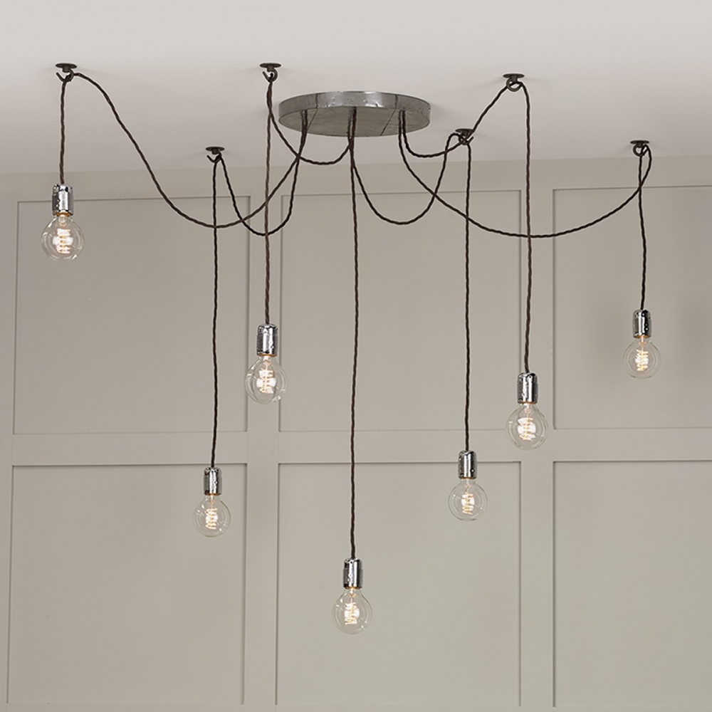 Huckleberry 7 light Lead Pendant