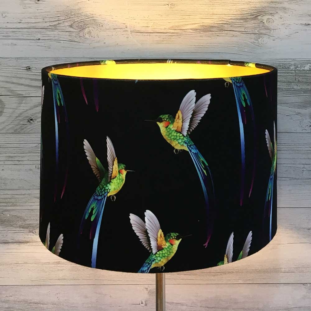 Hummingbird Lampshade Gold