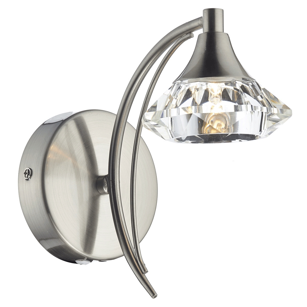 Luther Satin Chrome Wall Light