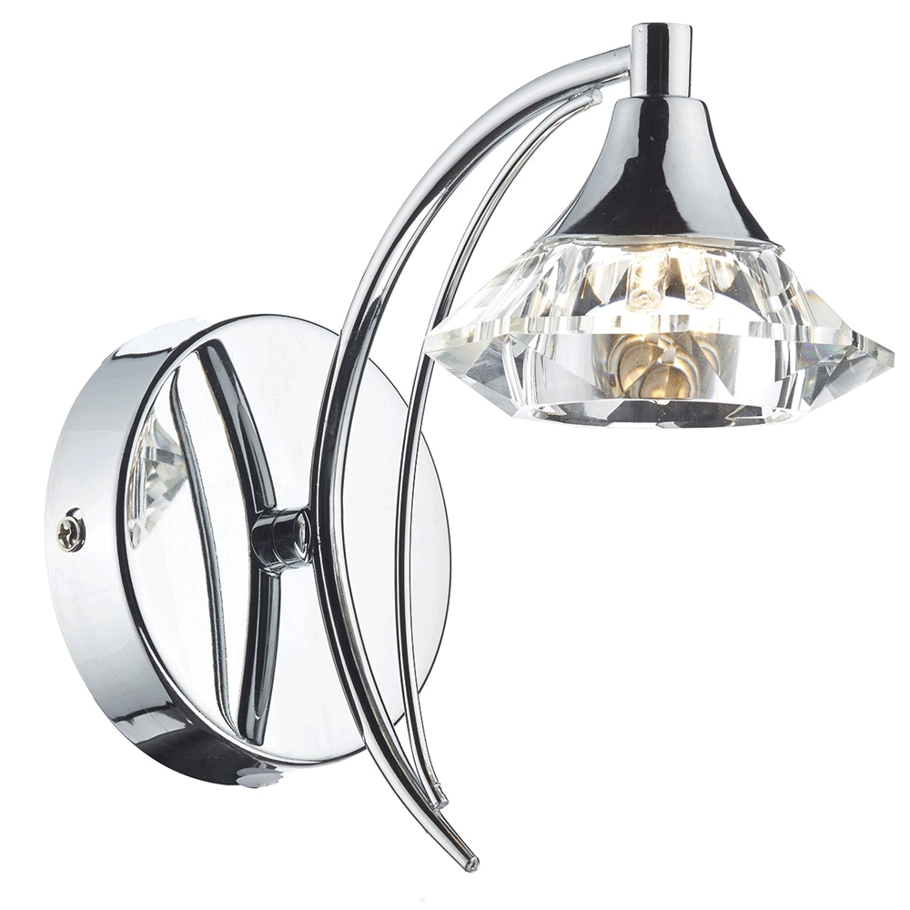 Luther Polished Chrome Wall Light 