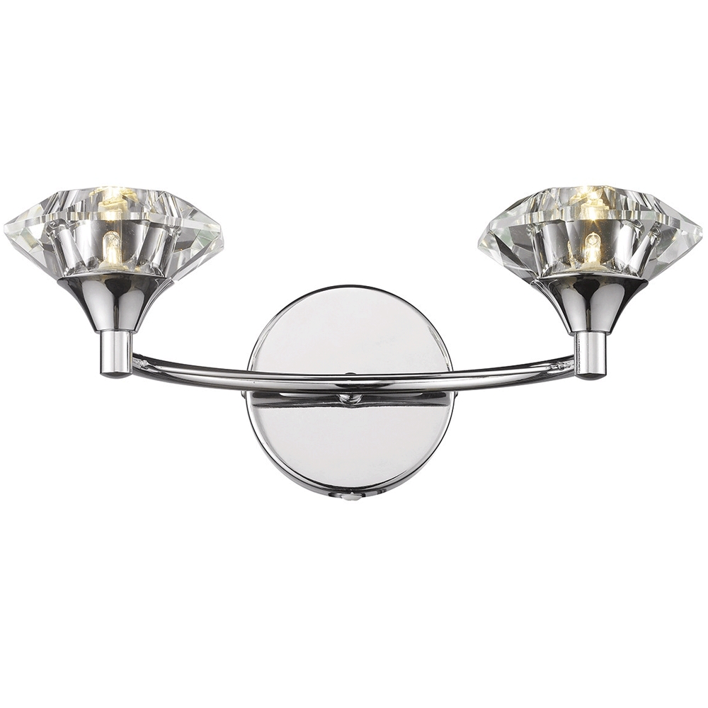 Luther Polished Chrome Double Wall Light