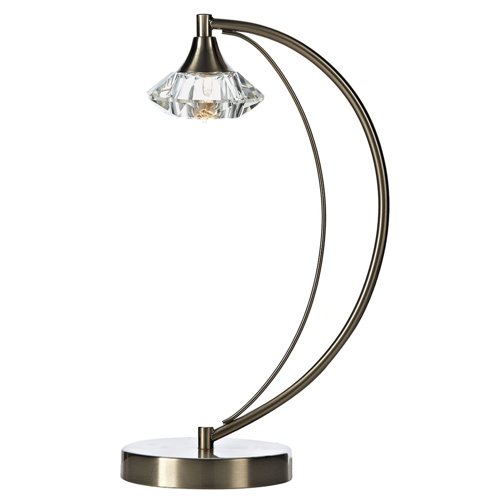 Luther Satin Chrome Table Lamp