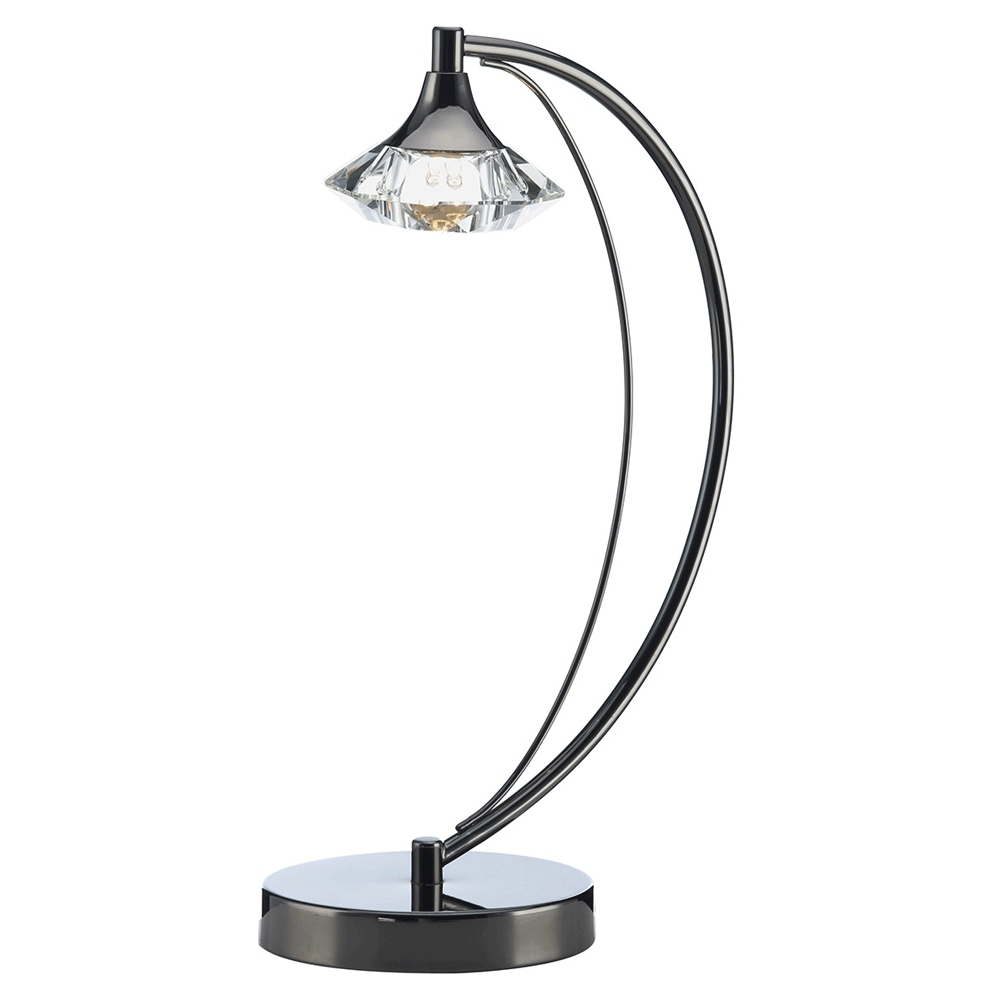 Luther Black Chrome Table Lamp