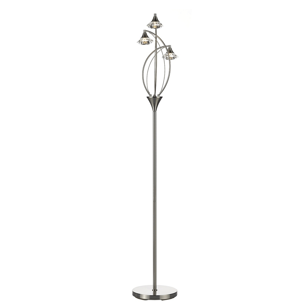 Luther Satin Chrome Floor Lamp