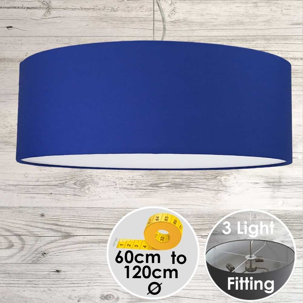 Large Drum Lampshade Cobalt