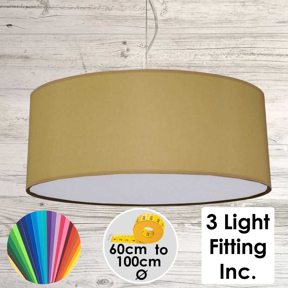 Light Bronze Drum Ceiling Light