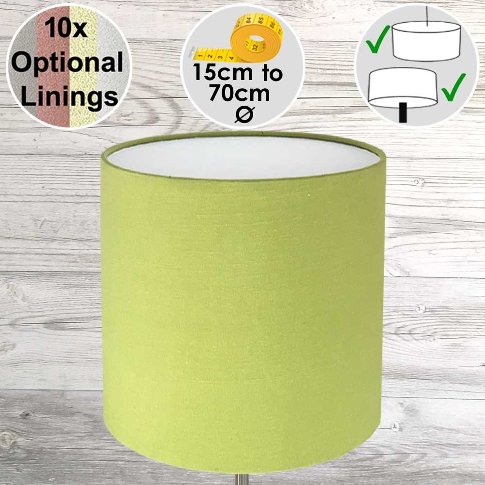 Tall Drum Lampshade Lime Green