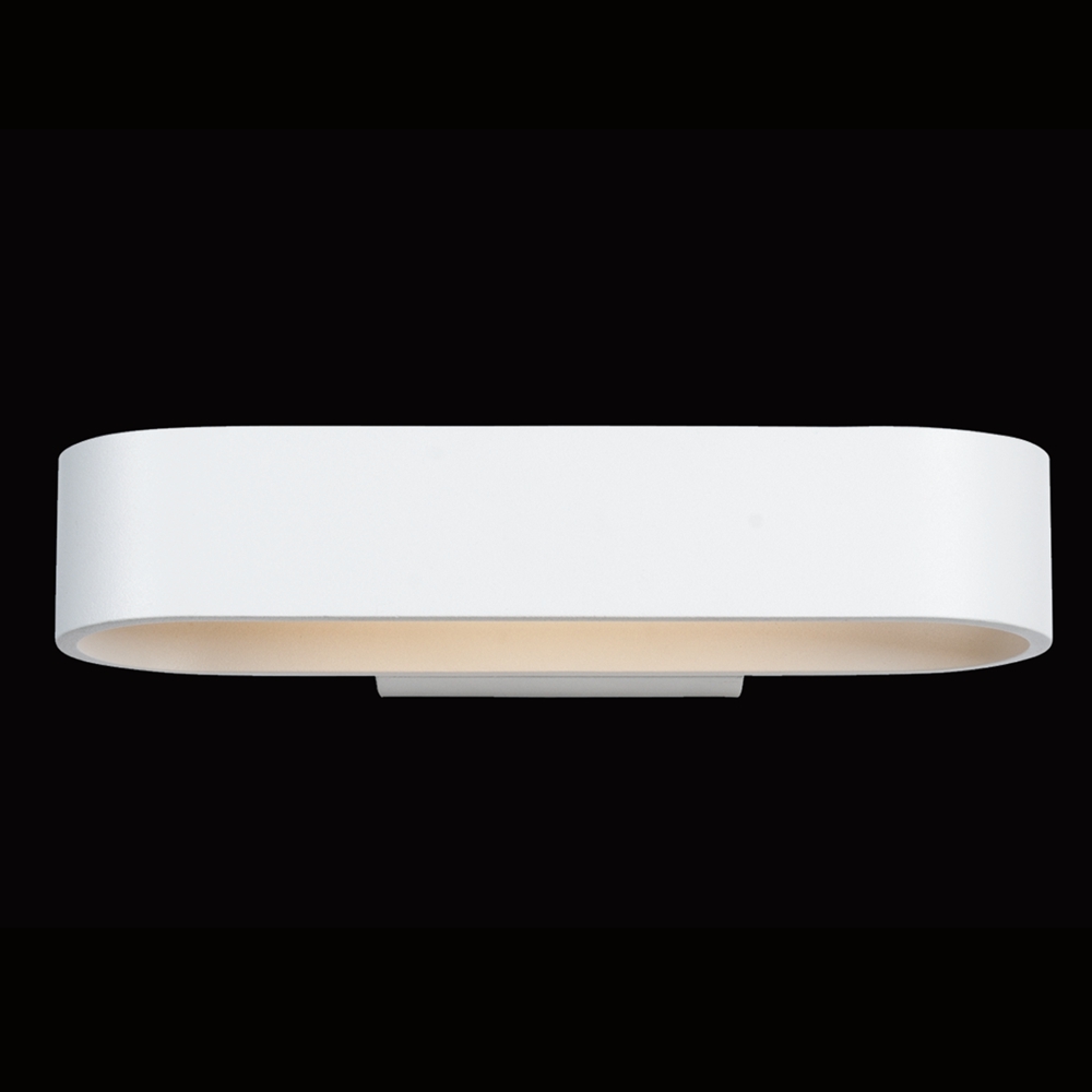 Surface Oval White Wall Light